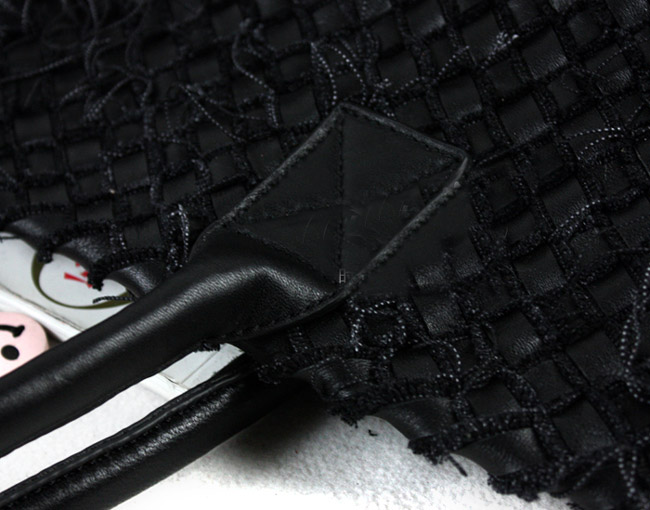 Bottega Veneta Patchwork frayed intrecciato leather tote 2011 new black<